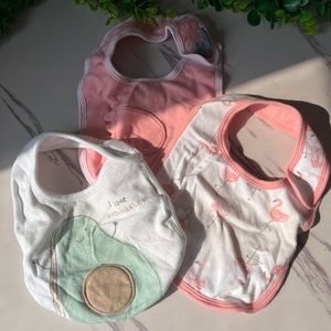 3 pack of baby bins for girls pink